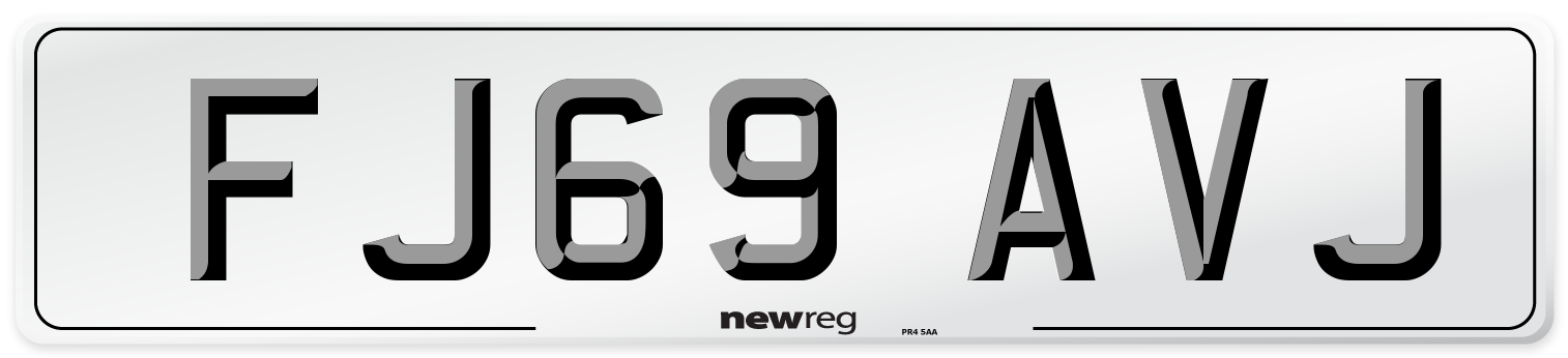 FJ69 AVJ Number Plate from New Reg